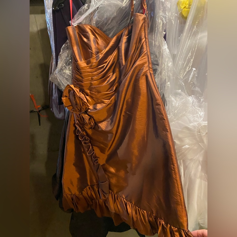 Impression Bridal copper taffeta